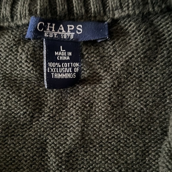 Chaps green women’s large zip up - Picture 6 of 6